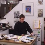Jeff Lawrence in his office in 2000. 